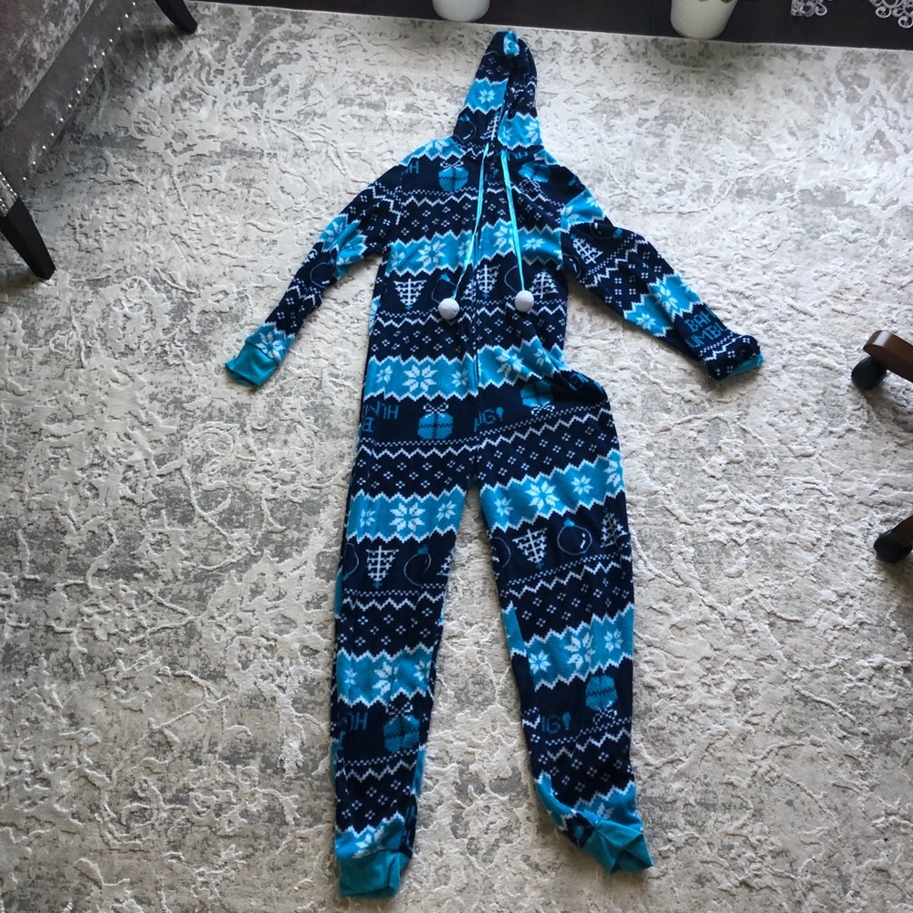 Blue Christmas onesie!!